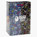 Bearbrick X BAPE LINE CAMO THARK 100% e 400% Set blu/nero