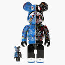 Bearbrick X BAPE LINE CAMO THARK 100% e 400% Set blu/nero