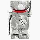 Bearbrick X Bape Maneki Neko 1000% Silver Plated