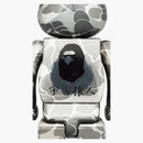 Bearbrick x Bape Maneki Neko e Danda 100% e 400% 4-PC set oro e argento placcato