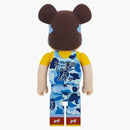 Bearbrick X Bape Peko-Chan 1000% Blue Camo