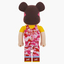 Bearbrick X Bape Peko-chan 1000% rosa camo