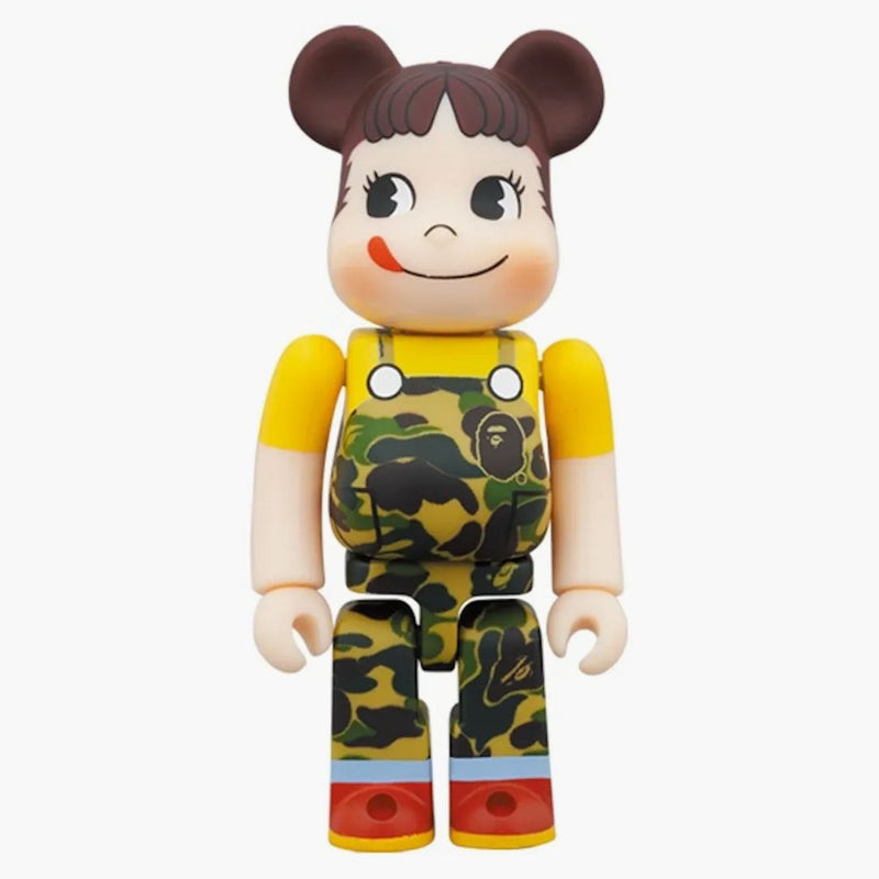 Bearbrick x Bape Peko-chan 100% a 400% set zelené camo