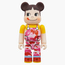 Bearbrick x bape peko-chan 100% e 400% set rosa camo