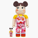 Bearbrick x bape peko-chan 100% e 400% set rosa camo