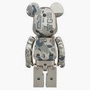 Bearbrick x Bape SuperAlloy Camo Shark 200% Set oro/argento