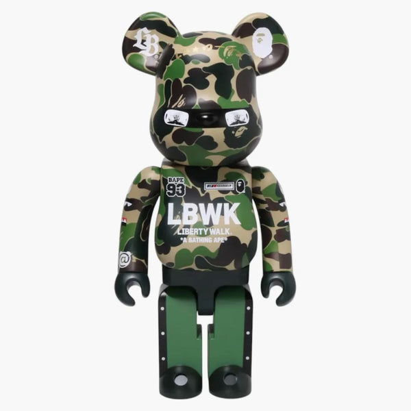 Bearbrick X Bape Xlbwk Livaken Knu Abc Camo 1000% Green