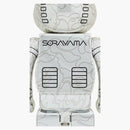 Bearbrick X Bape X Hajime Sorayama Baby Milo 1000% 2x Set Gold/Silver