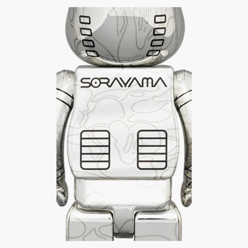 Bearbrick x Bape x Hajime Sorayama Baby Milo 100% & 400% 4x Set Gold/Silver