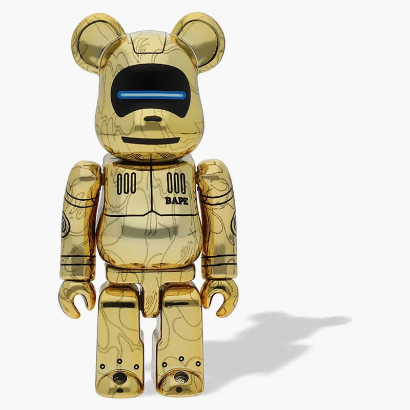 Bearbrick X Bape x Hajime Sorayama Baby Milo 100% & 400% Set Gold