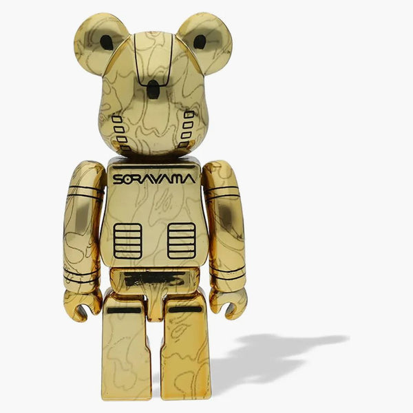 Bearbrick X Bape x Hajime Sorayama Baby Milo 100% & 400% Set Gold