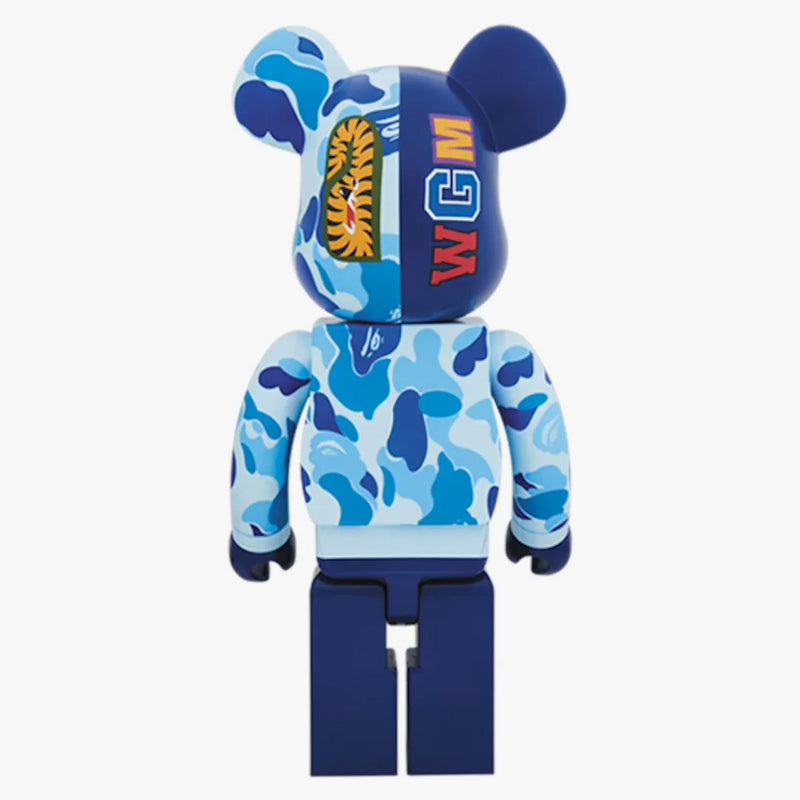 Bearbrick X Bape Camo Shark 2018 Version 1000% Blue