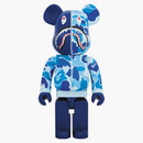 Bearbrick X Bape Camo Shark 2018 version 1000% Blue