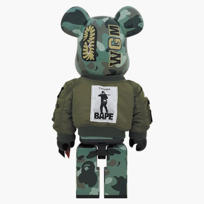 Bearbrick X Bape X Alpha Industries 1000%