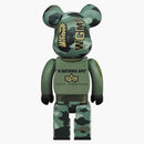 Bearbrick X Bape X Alpha Industries 100% & 400% Set