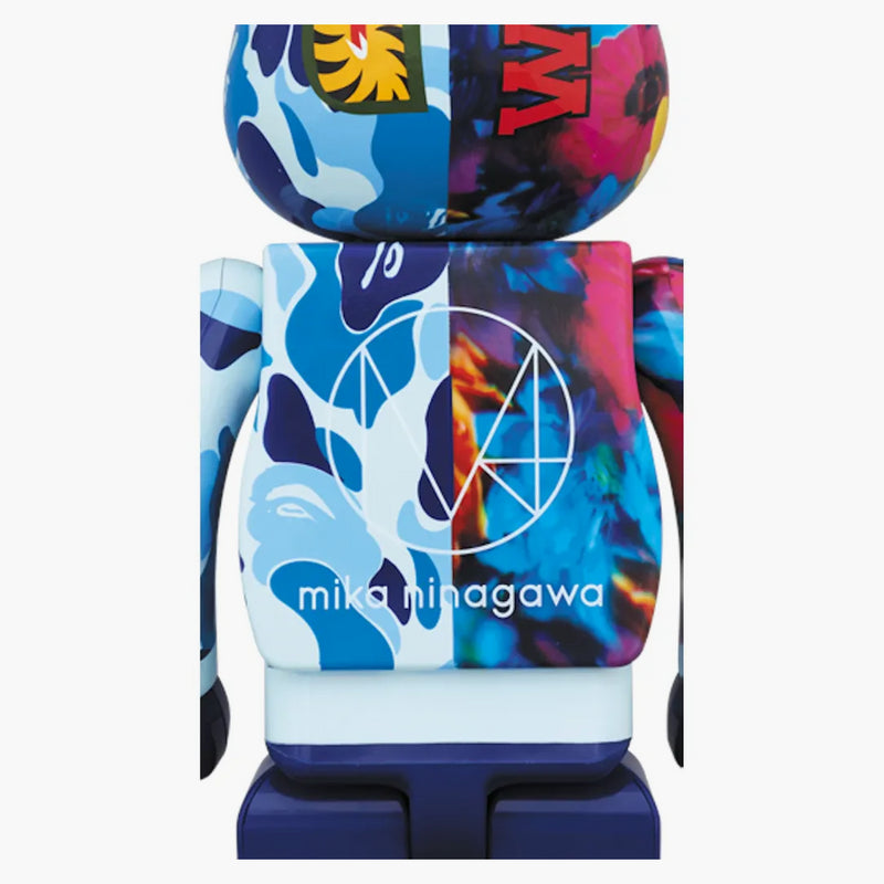 Bearbrick x Bape x Mika Ninagawa Shark 100% & 400% Set Blue