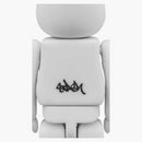 Bearbrick x bape x stash 100% blanco
