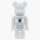 Bearbrick x bape x stash 100% blanco