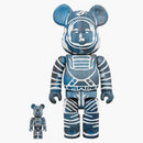 Bearbrick x miliardario Boys Club x FDMTL 100% e 400% Set Navy/White