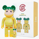 BEARBRICK X CLOT Summer Fruits Pineapple rosa 100% e 400% Set