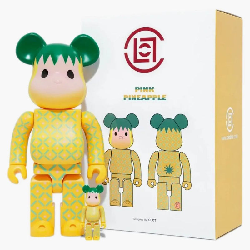 Bearbrick x sraženina letní ovoce růžové ananas 100% a 400% sada