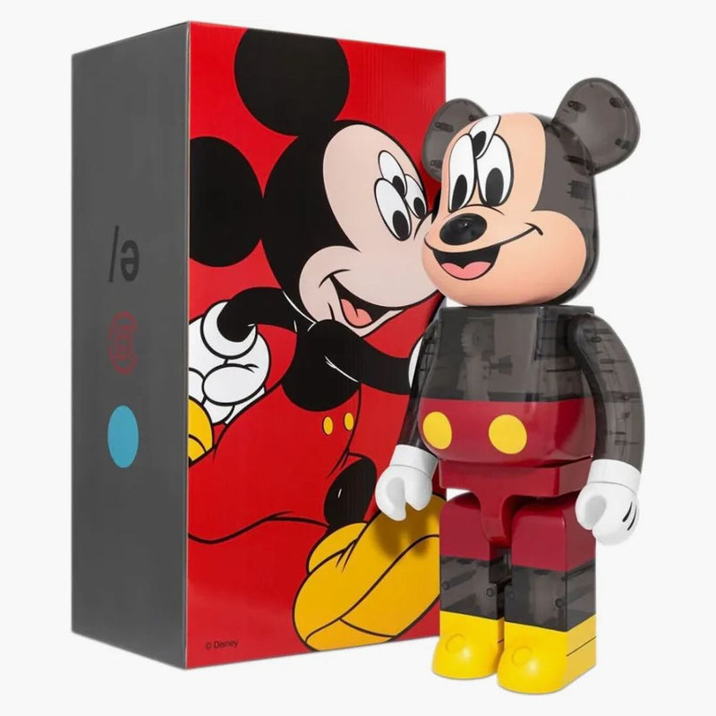 Bearbrick X Clot X 3125c X Disney 3-eyed Mickey Mouse 1000% Translucent Black