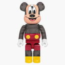 Bearbrick X coot x 3125c x Disney 3-ögon Mickey Mouse 1000% genomskinlig svart