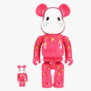 Bearbrick x Cago X Levi's Dragon Fruit 100% e 400% Set Pink