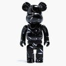 Bearbrick X Denham SCISSOR över hela utskriften 1000% svart