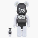 Bearbrick X Freemasonry X Fragment 100% y 400% Set Negro