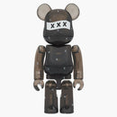 Bearbrick X God Selection XXX 100% & 400% set Clear Black