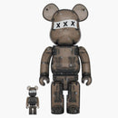 Bearbrick X God Selection XXX 100% & 400% set Clear Black