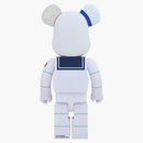 Bearbrick X Ghostbusters Stay Puft Marshmallow Man Angry Face 1000% White