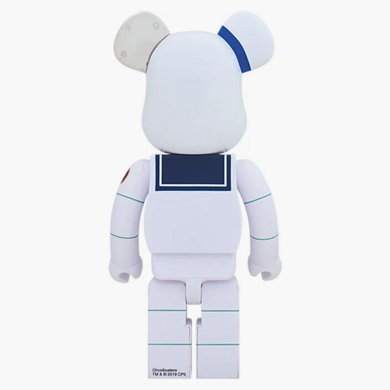 Bearbrick X Ghostbusters Stay Puft Marshmellow Man Angry Face 1000% White