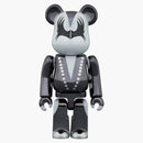 Bearbrick X Kiss Demon 100% & 400% Set Chrome Ver.