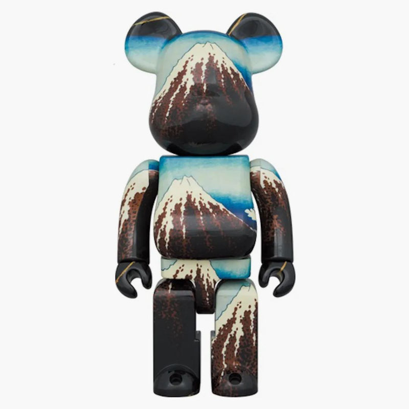 Bearbrick x kitasi katsushika "pioggia bianca sotto le trentasei viste del monte fuji" 1000%