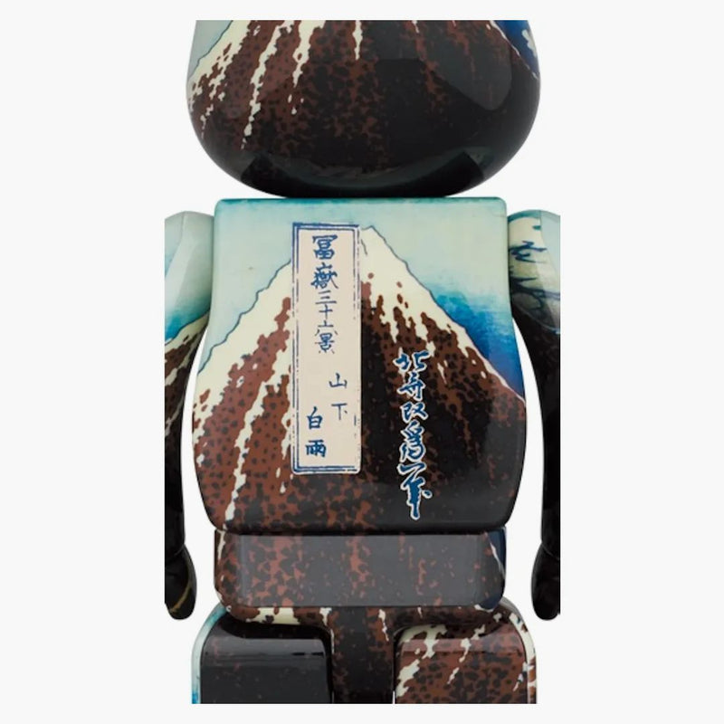 Bearbrick X Kitasai Katsushika "White Rain Under the Thirty-Six Views of Mount Fuji" 100% & 400% set