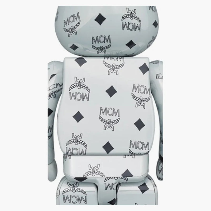 Bearbrick X MCM 100% & 400% Set White Chrome Ver.