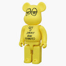 Bearbrick X Mark Gonzales Krooked Skateboards 400% Yellow