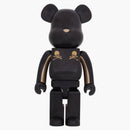 Bearbrick X Mastermind Japan Gold Stripe 400% Black