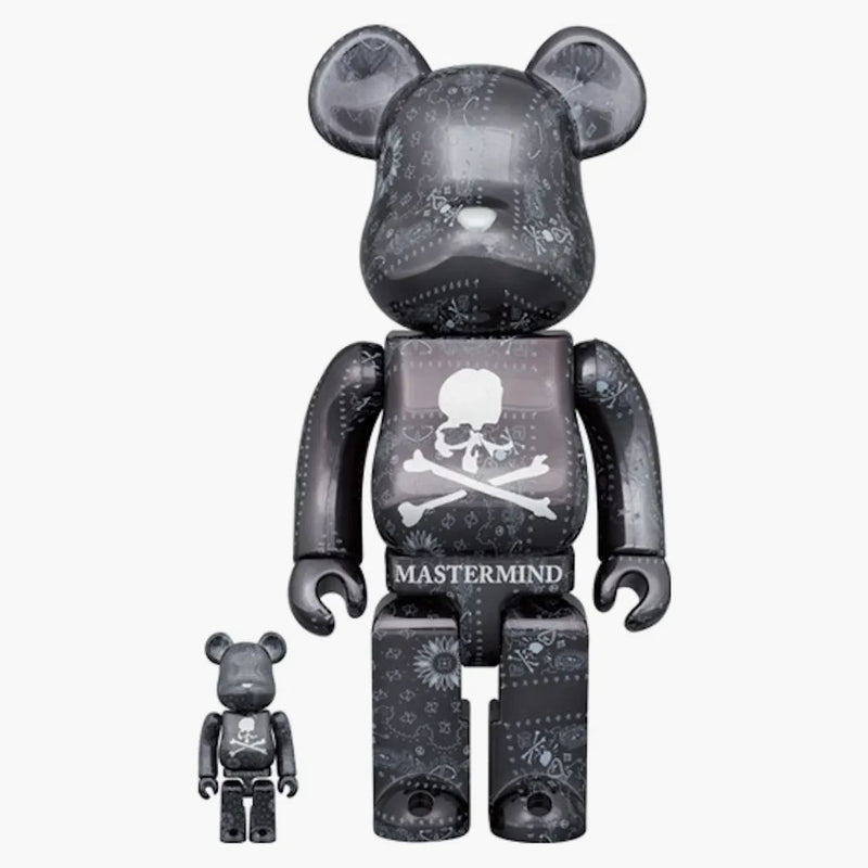 Bearbrick X Mastermind World 100% & 400% set Black Bandana