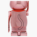 Bearbrick x Medicom Toy Maneki Neko Good Luck Peach Gold Chaped 1000%