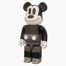 Bearbrick x Mickey Mouse Black and White verze 400% šedá