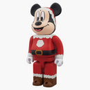 Bearbrick x Mickey Mouse Santa Ver. 400% červená