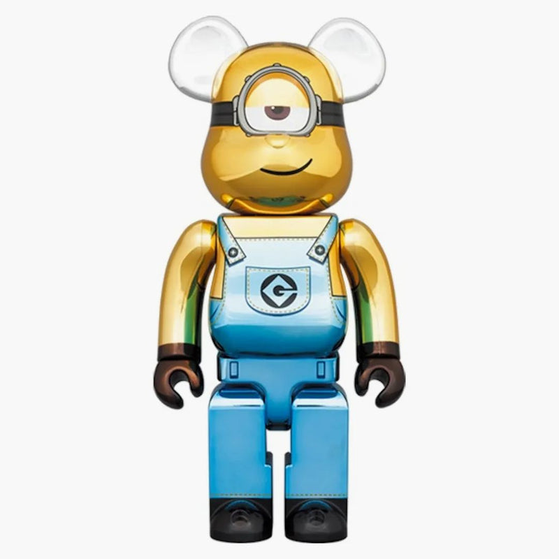 Bearbrick X Minions Stuart Chrome Ver. 100% & 400% Set