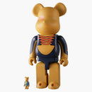 Bearbrick x Nike tři Bearbrick 50% a 400% sada žlutá