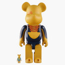 Bearbrick x Nike tři Bearbrick 50% a 400% sada žlutá