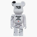Bearbrick X NAS X Applebum 100% & 400% Set White