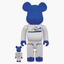 Bearbrick x Nike Lunar Force 1 400% bianco/ blu