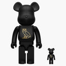Bearbrick X Ovo Og Owl 100% & 400% Collectible Set Black